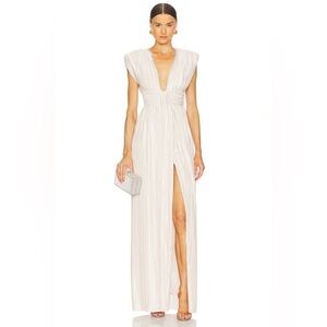 Sabina Musayev Leone Dress in White Pearl